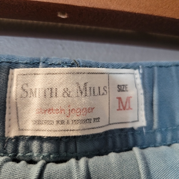 Smith And Mills Dusty Blue Stretch Joggers Reinforced Knee Mens Size M - Picture 5 of 6